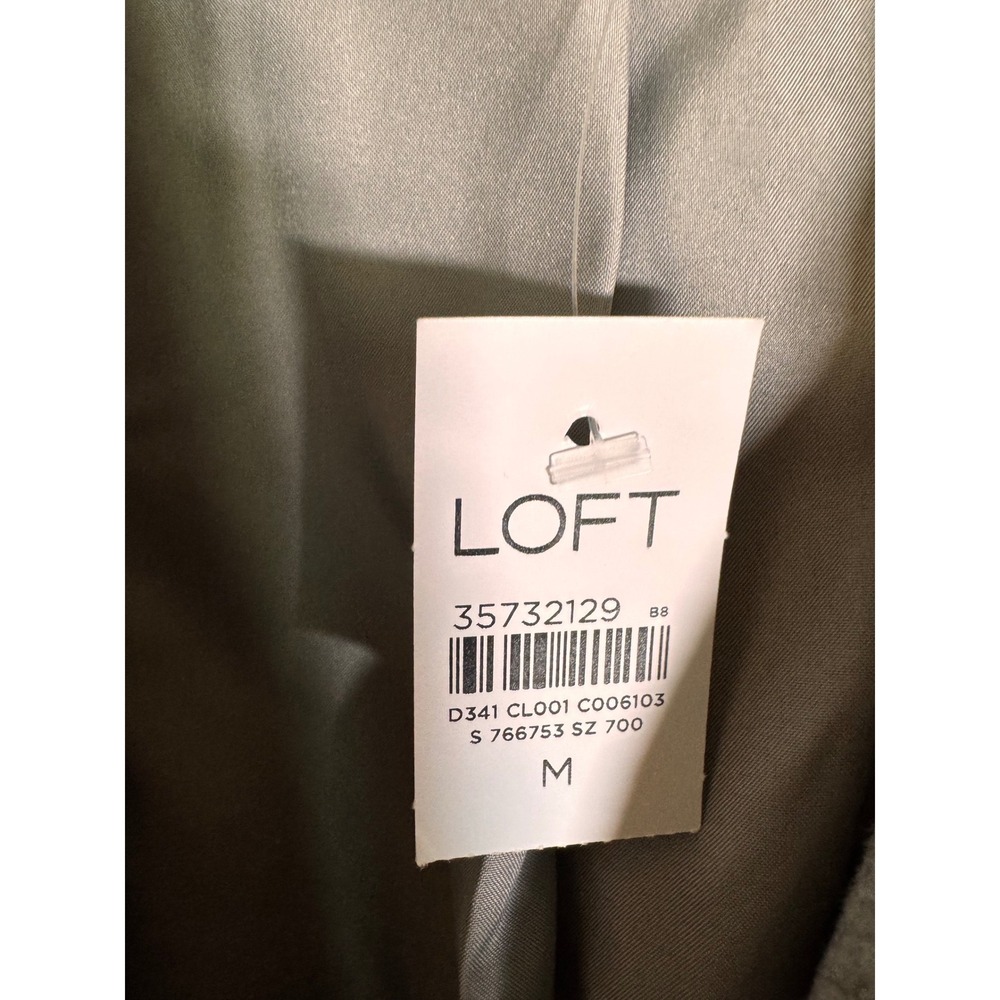 LOFT Faux Fur Collar Wool Blend Peacoat M New With Tags - Picture 4 of 9